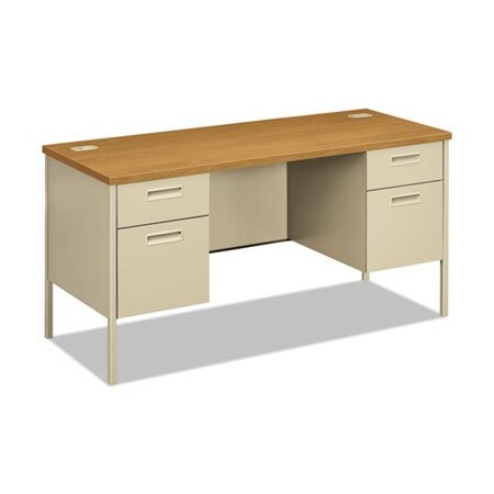 Hon HON, METRO SERIES KNEESPACE CREDENZA, 60W X 24D X 29.5H, HARVEST/PUTTY P3231CL